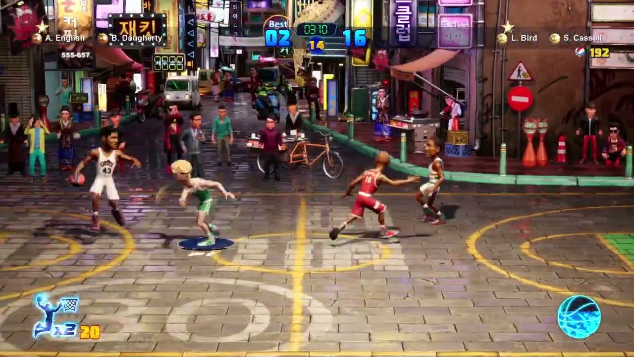 На игровых площадках NBA 2K Сэм Касселл и Ларри Берд против Брэда Даутри и Алекса Инглиша!