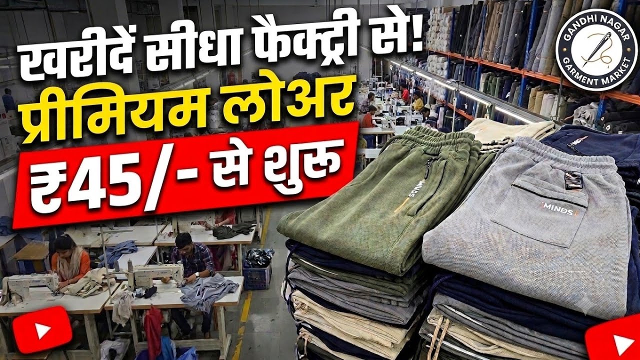 प्रीमियम लोअर मैनुफैक्चरर गांधीनगर खरीदें सीधा फैक्ट्री से 😱T Shirt Factory