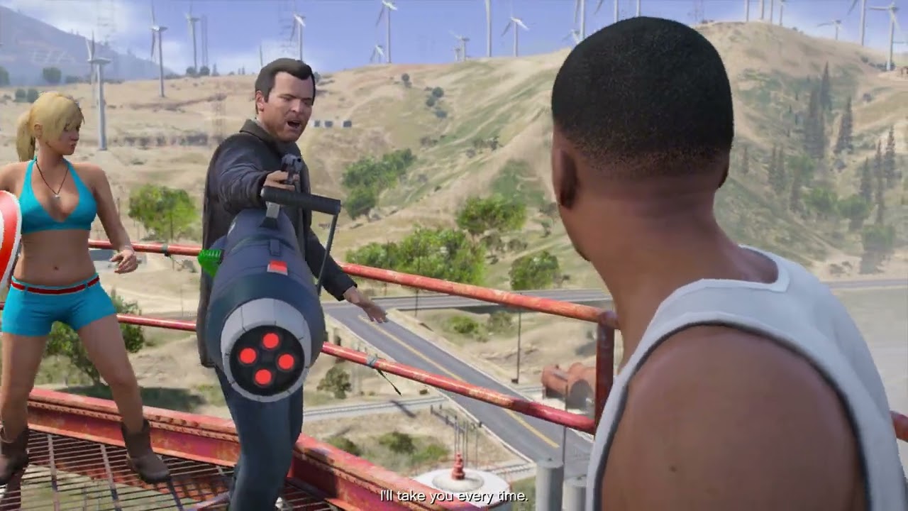 GTA5 - What Happens if Franklin Finish Michael but Tracy Try Save Her Father