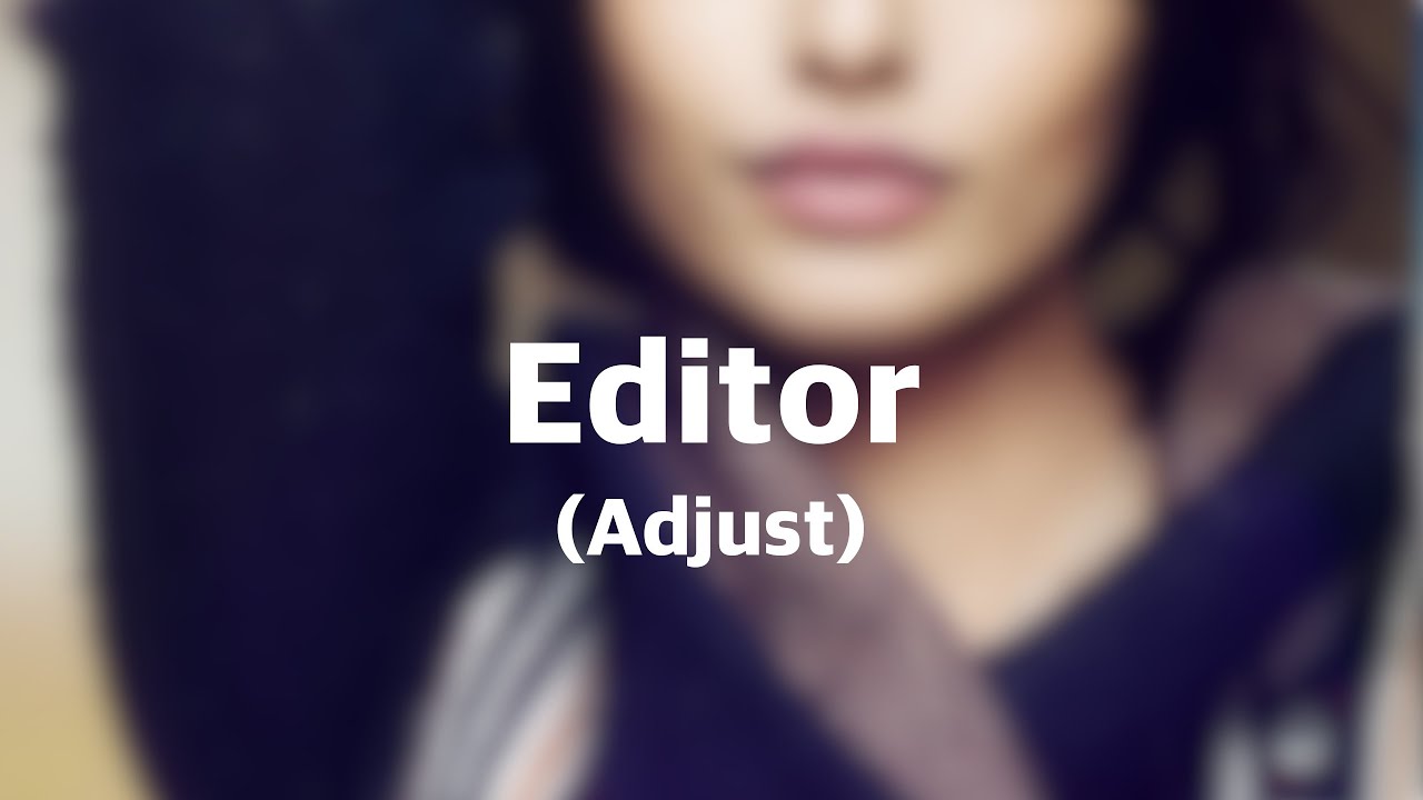 Superimpose X Tutorial: Editor (Adjust)