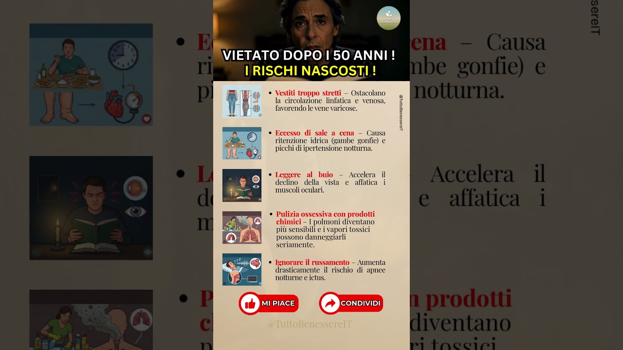 ⚠️ VIETATO DOPO I 50 ANNI: 5 Errori che stanno rovinando la tua salute