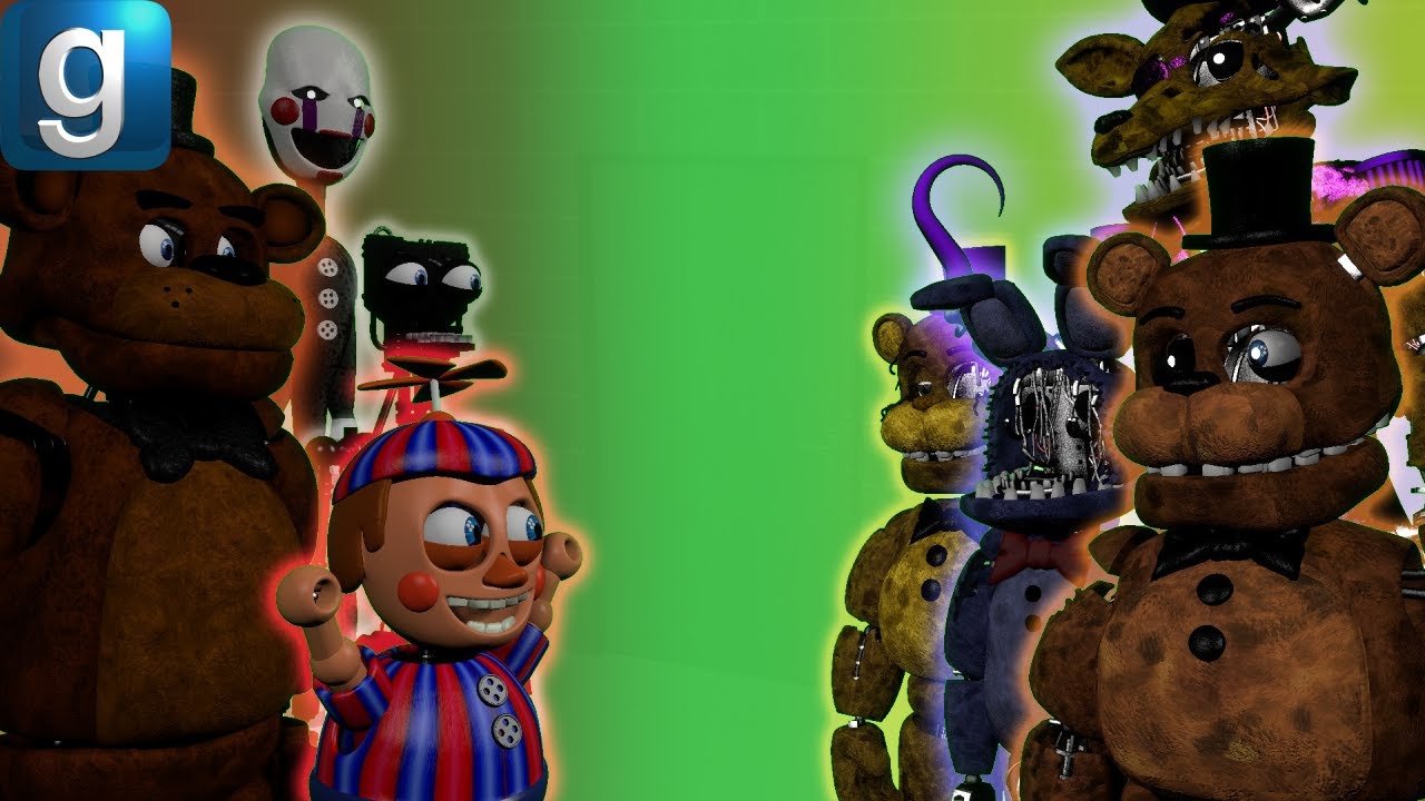 GMOD FNAF | Freddy's Family meets the withereds.