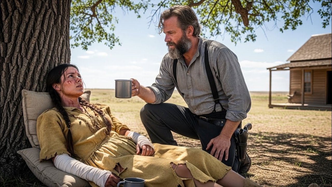 Одинокий ковбой спасает раненую индейскую девушку — ее племя вознаграждает его с честью!