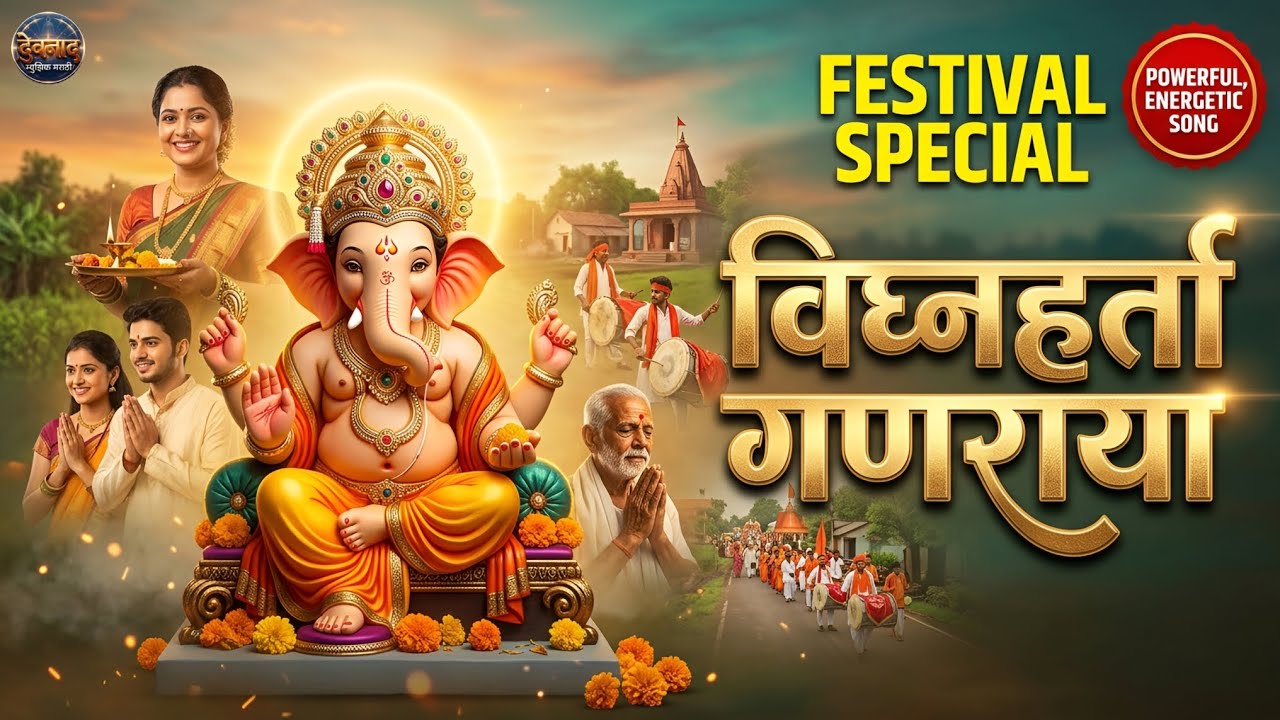 विघ्नहर्ता गणराया | High Energy Ganpati Song | Marathi Devotional | Ganpati Bappa Song