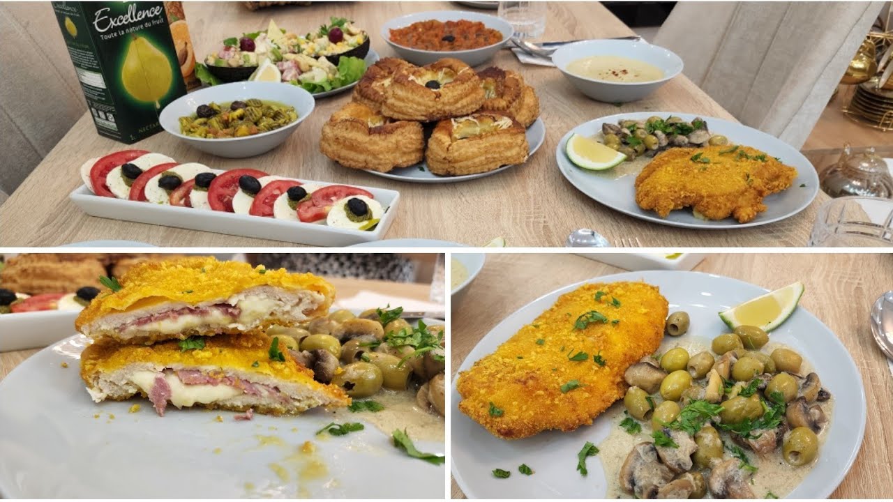 روتين طبخ،كوردون بلو بالزيتون،سلطة الطماطم و الموزاريلا..🍅🥑🥗