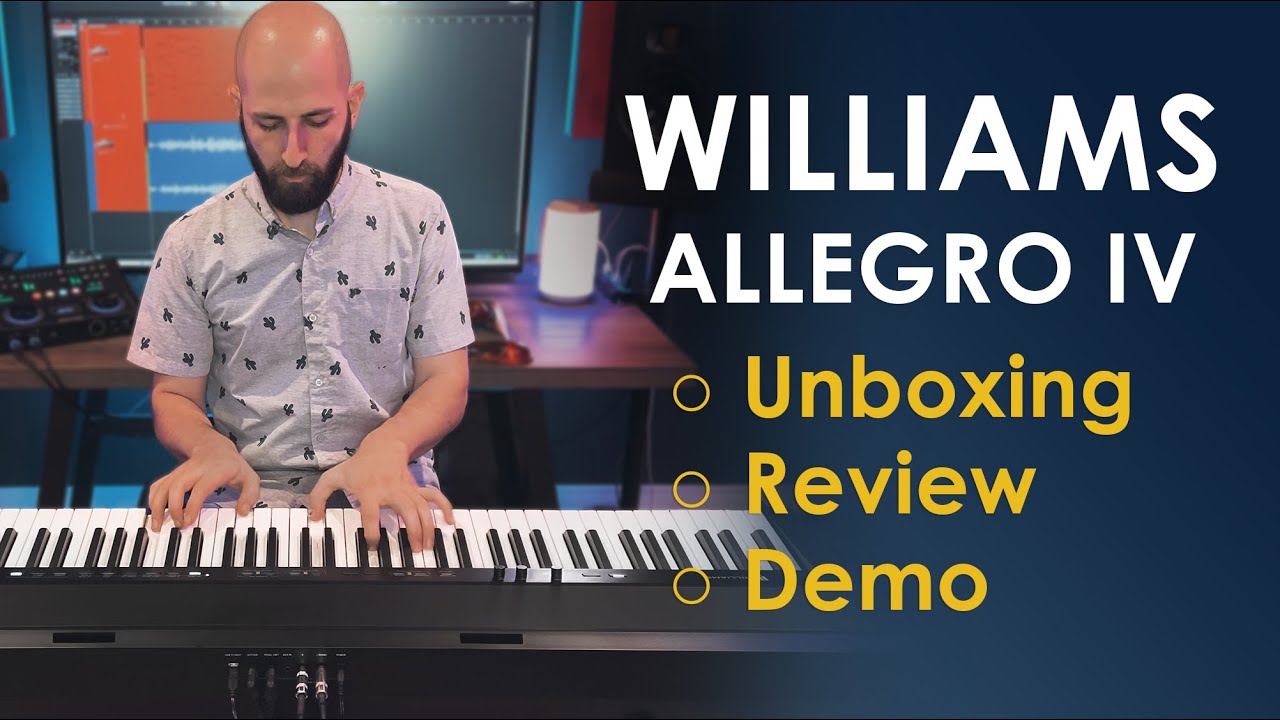 Цифровое пианино Williams Allegro IV — полная распаковка, обзор и демонстрация