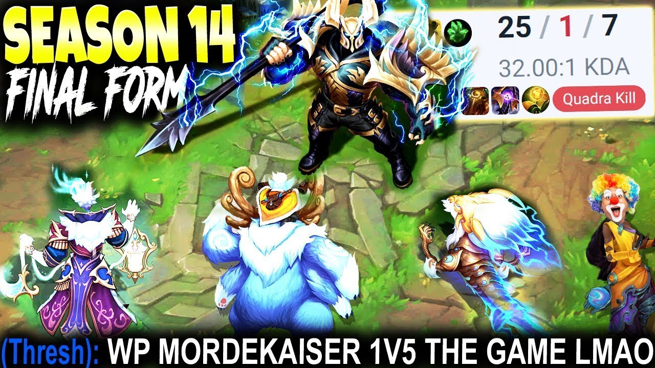 THE 1V9 MORDEKAISER SEASON 14 *QUADRA KILL* IMMORTAL BUILD GUIDE FINAL FORM | LoL Top s14 Gameplay