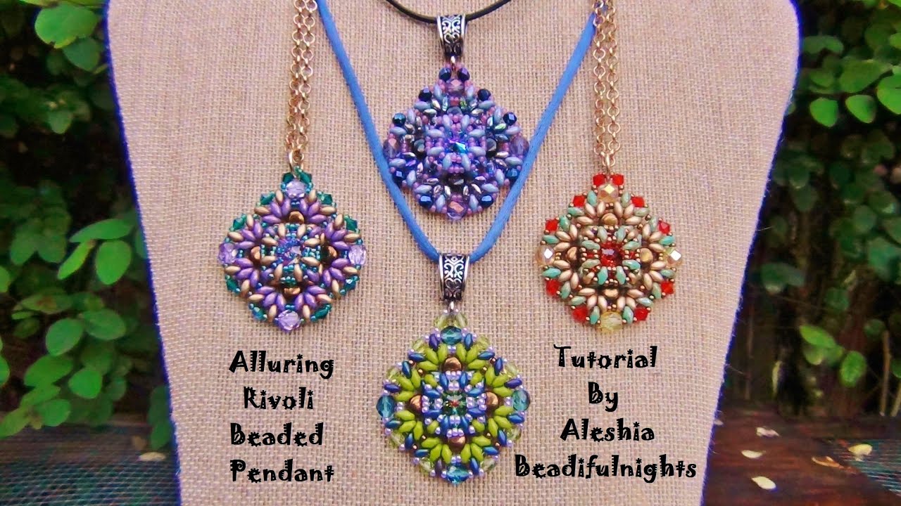 Alluring Rivoli Beaded Pendant Tutorial