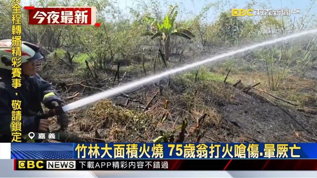 竹林大面積火燒 75歲翁打火嗆傷.暈厥亡@newsebc