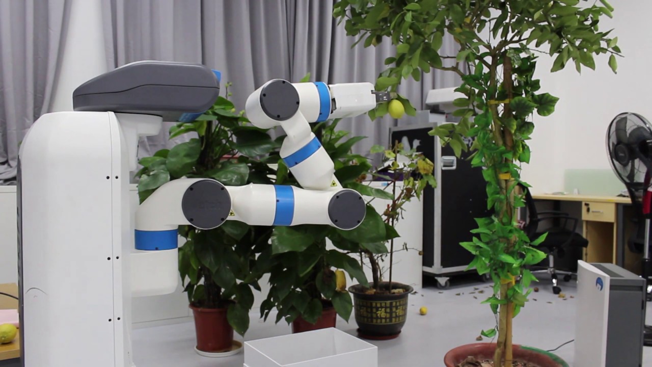 Autonomous Fruit and Vegetable Harvester with a Low-Cost Gripper