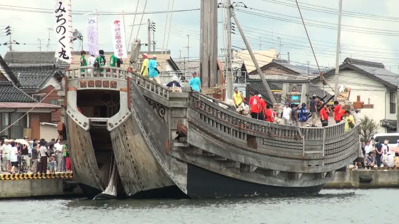 北前船の復元船 『みちのく丸』 安来港寄港 (31-Jul-2011)