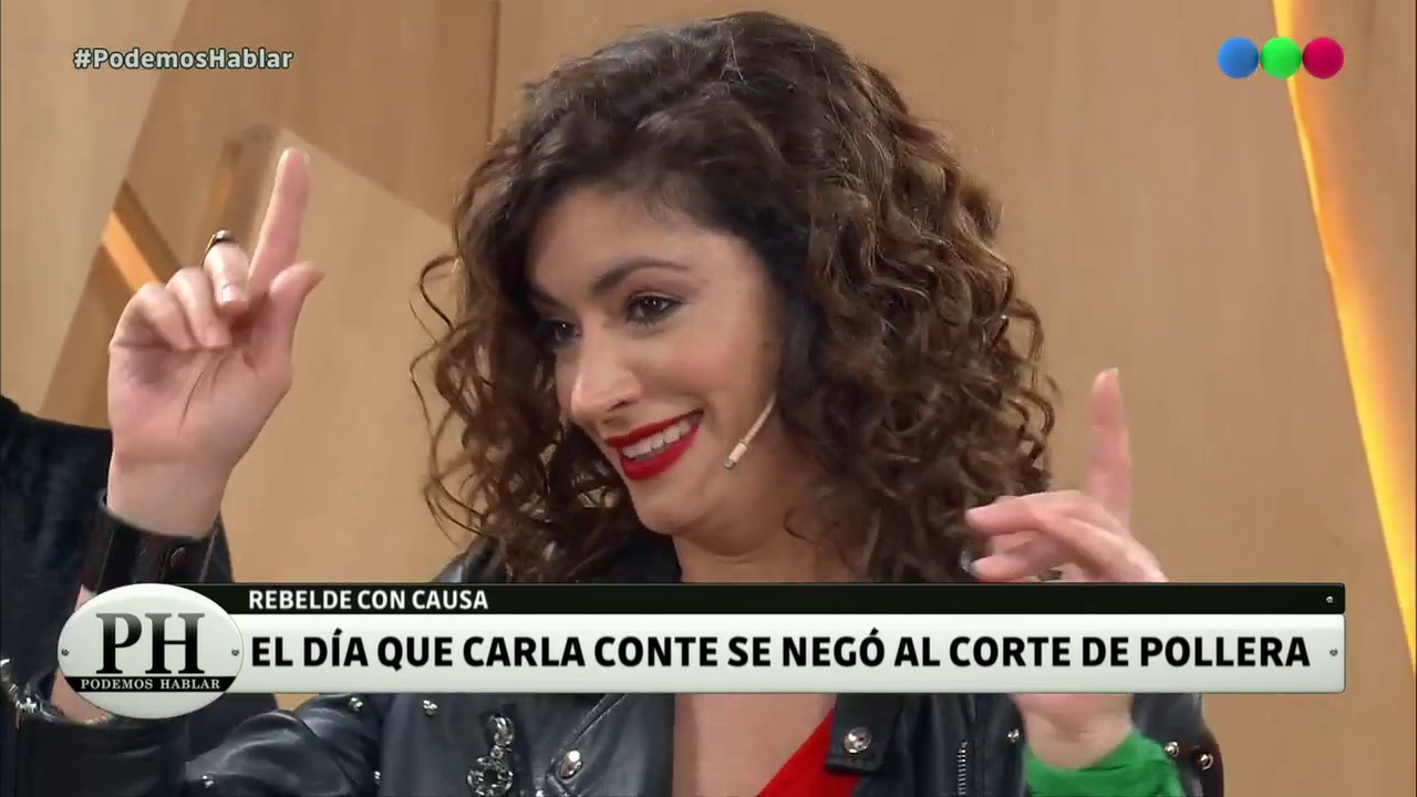 El d&iacute;a que Carla Conte se neg&oacute; al corte de pollera de Tinelli - PH Podemos Hablar 2019