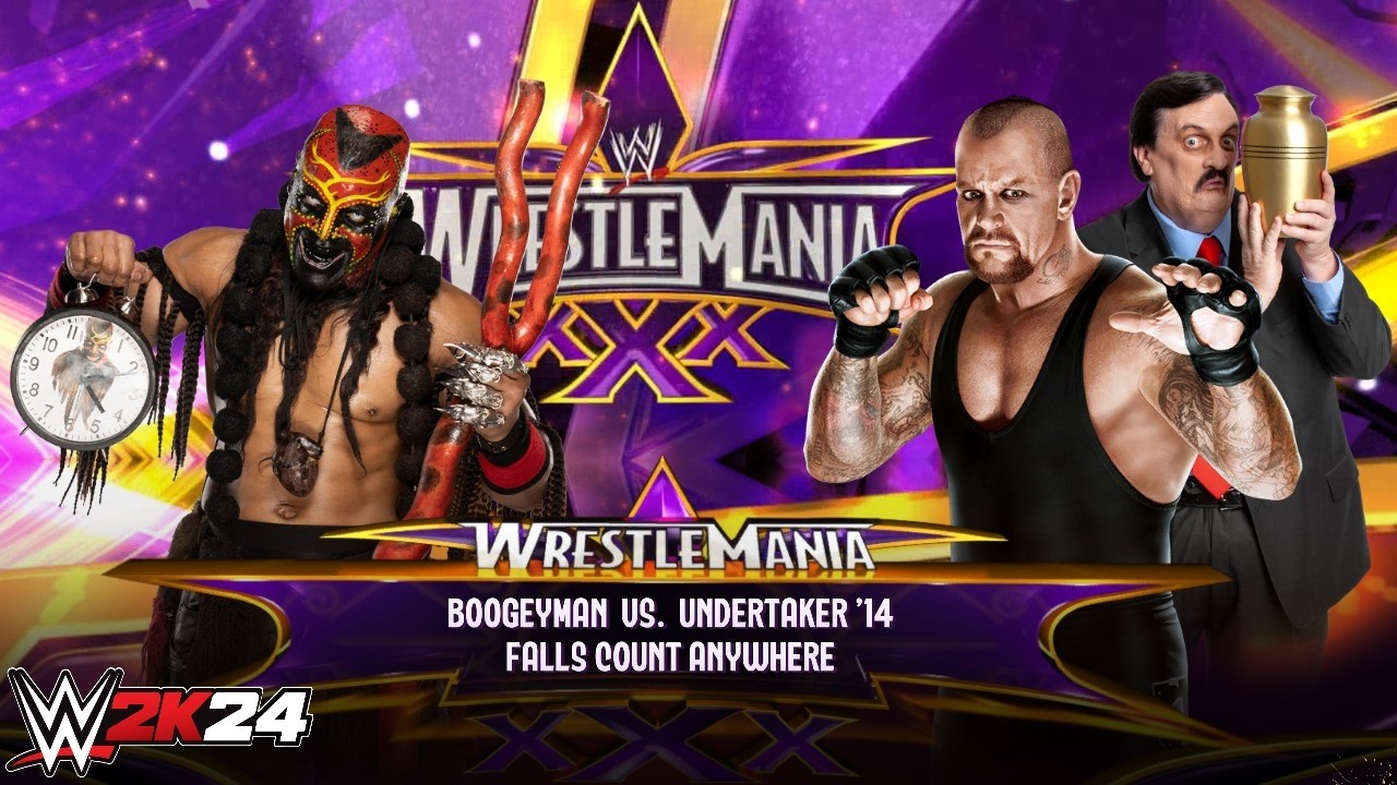 Full Match - Boogeyman vs Undertaker '14: Falls Count Anywhere Match at Wrestlemania 30 | WWE 2k24 