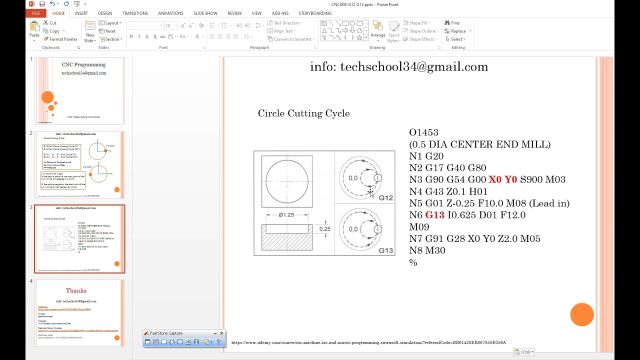 CNC Programming Circle Cutting Cycle G12 and G13