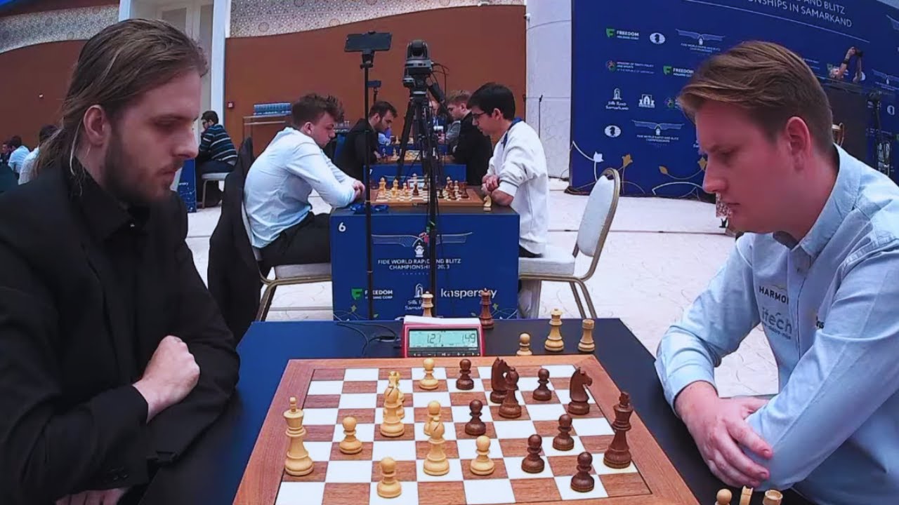 Round 6: Richard Rapport vs Johan-Sebastian Christiansen | World Blitz Championship 2023 ♟🔥#chess