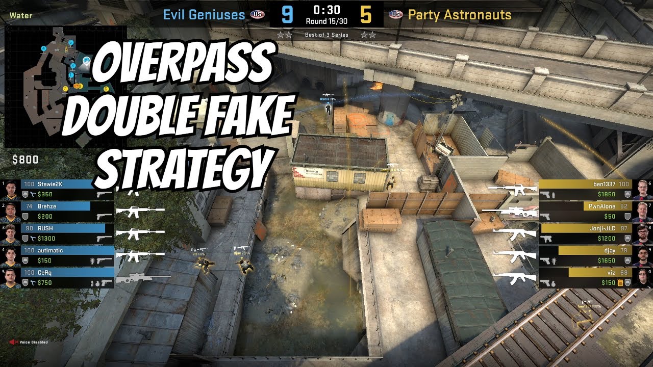 CS:GO Theory - Overpass Double Fake Tactic