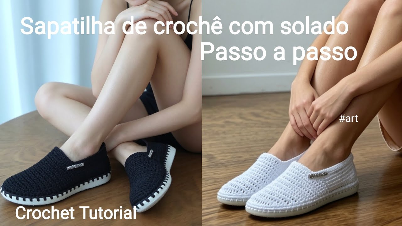 Não jogue fora chinelo VELHO  Alpargatas de havaianas de crochê com sola de havaianas 