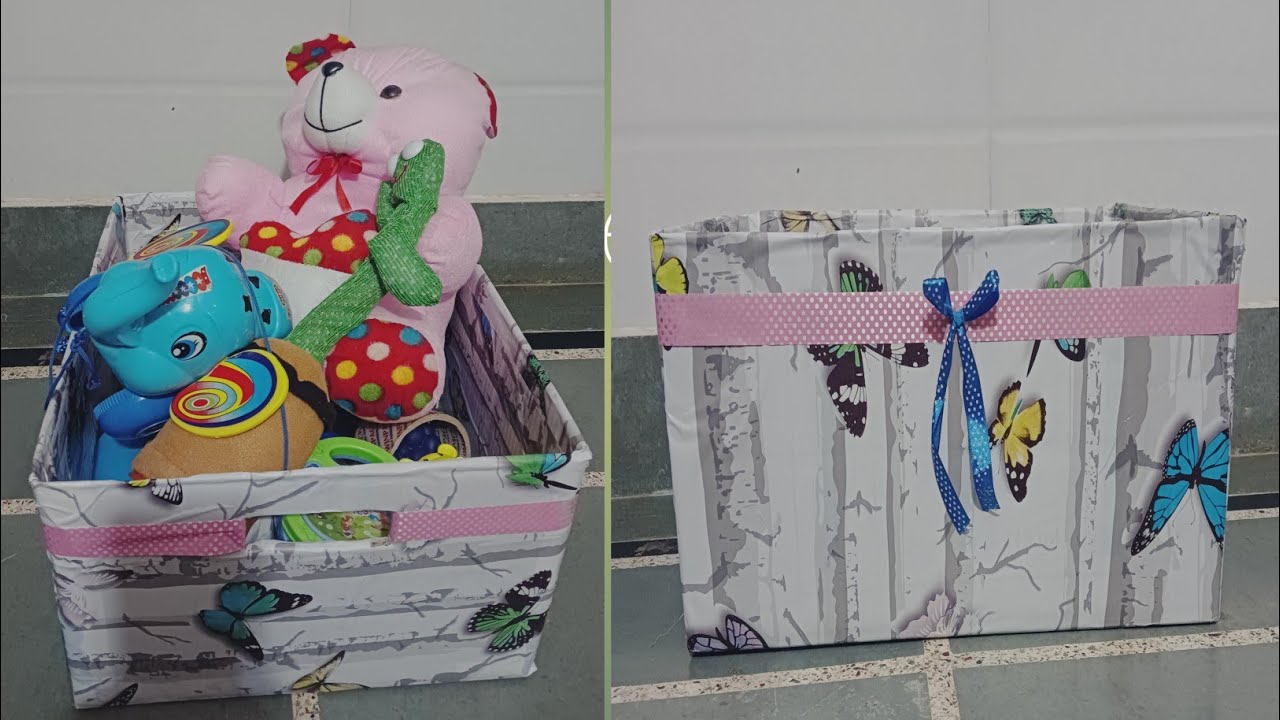 Storage box। box making with cardboard। #organizer #storage