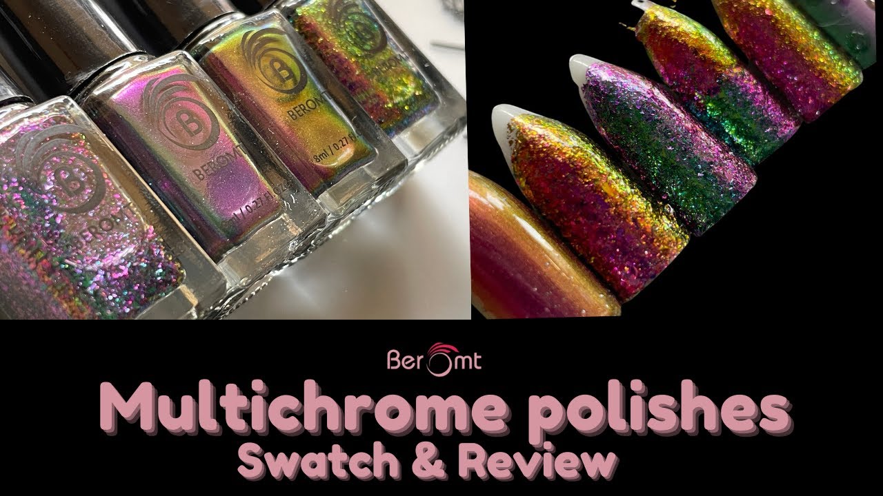 Beromt Multi chrome Polishes | Swatch & Review || Made In India Nail Polishes || Vocal for Local 💜