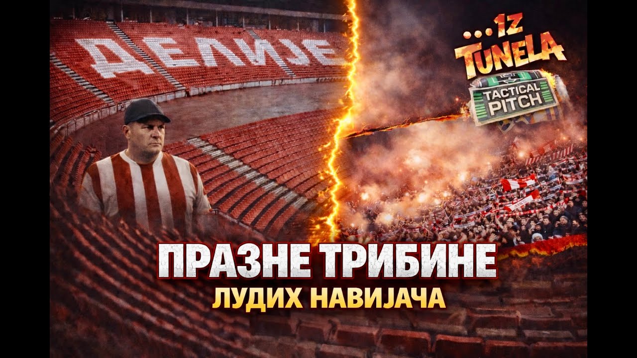 PRAZNE TRIBINE, LUDIH NAVIJACA - FK Crvena Zvezda