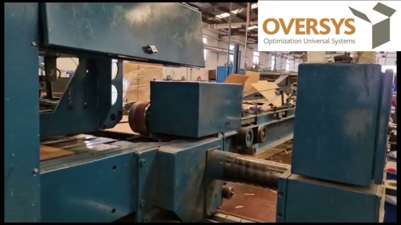 VIDEO OVERSYS U65630623 MARTIN TRANSLINE 1228 2 COLORS FLEXO FOLDER GLUER