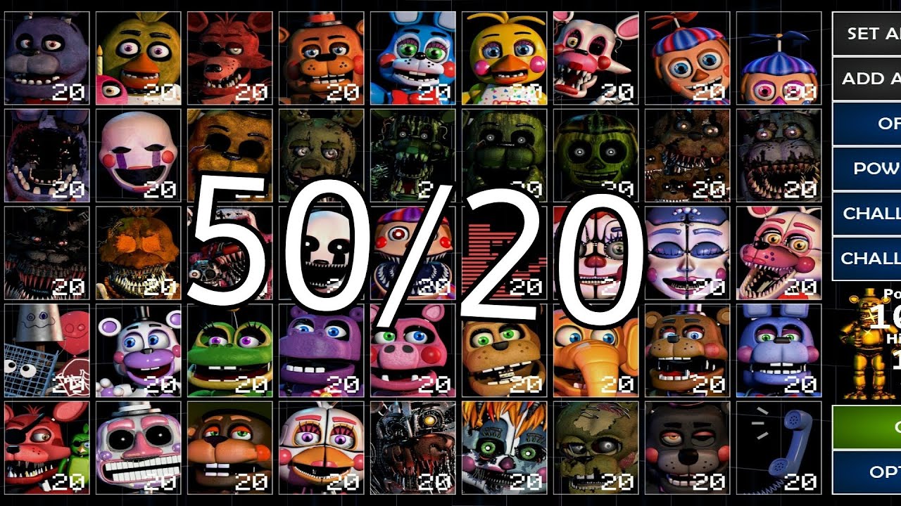 Ultimate custom night but everything is 20.