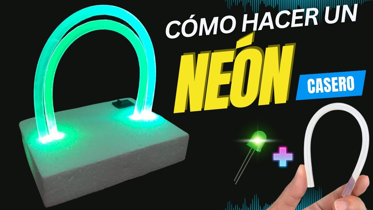 Cómo Hacer NEÓN Casero con Barras de SILICONA y LED || Iluminación DIY ⚡