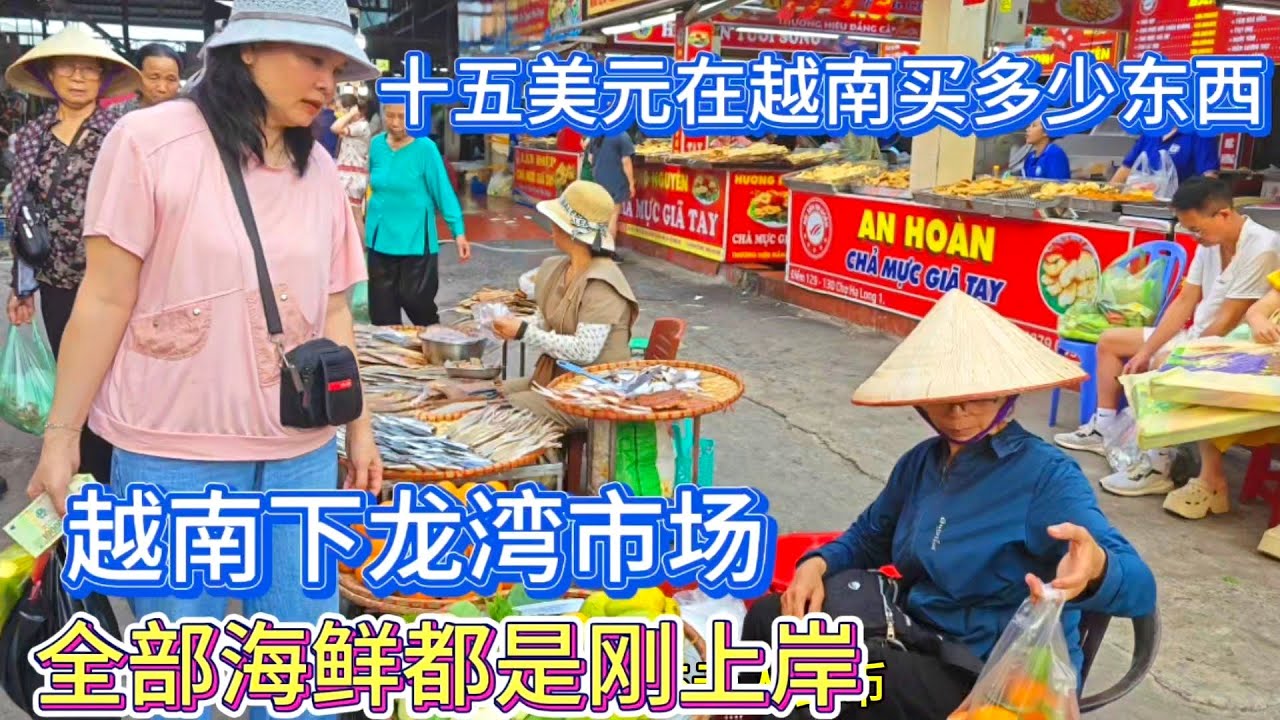 十五美元在越南买多少东西？来看一下今天的越南菜市场价格