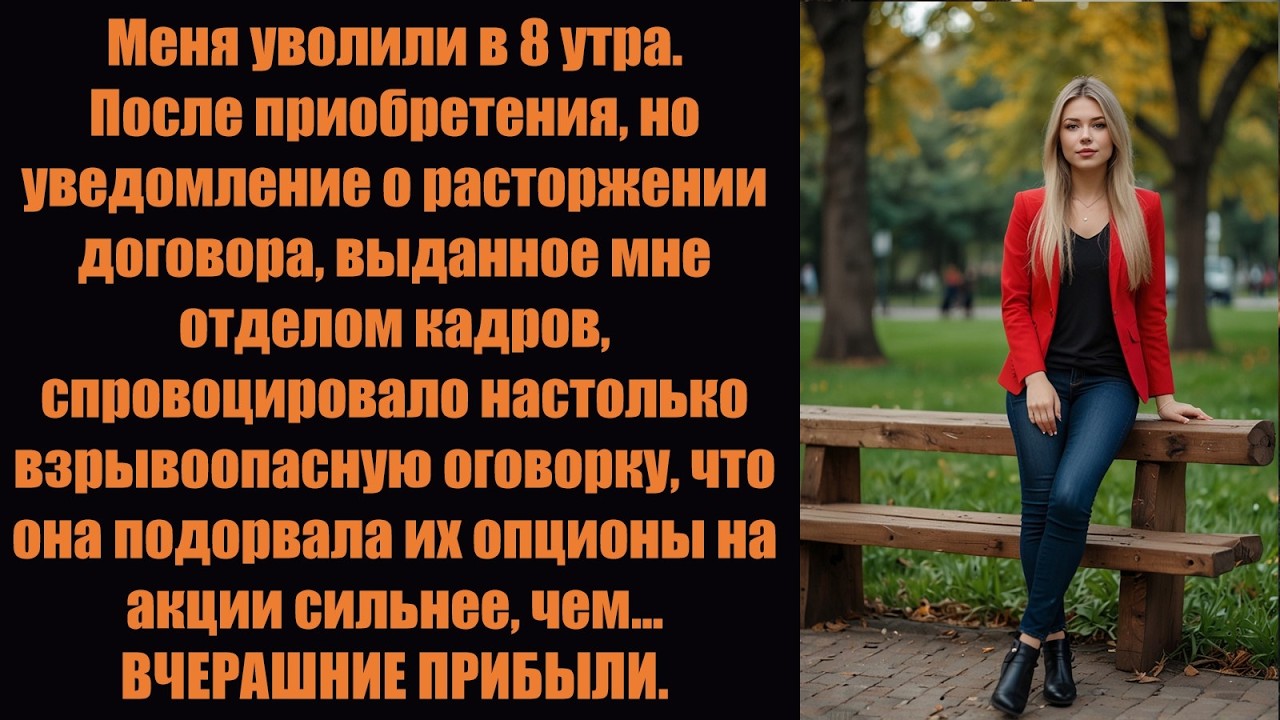 Меня уволили в 8 утра — к полудню их акции резко упали, и никто этого не ожидал.