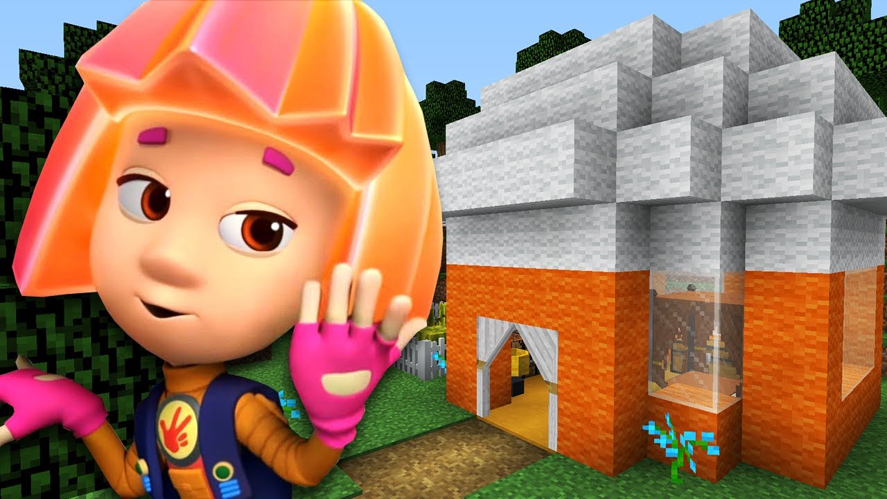 ВСТРЕТИЛ ФИКСИКИ СИМКА И ПОСТРОИЛ ЕЙ ДОМ В МАЙНКРАФТ MINECRAFT