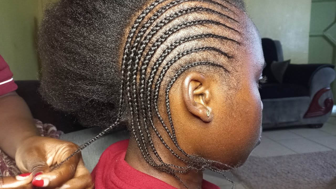 How to:  plait Back to school cornrows#naturalhair #protectivehairstyle #hairstyle