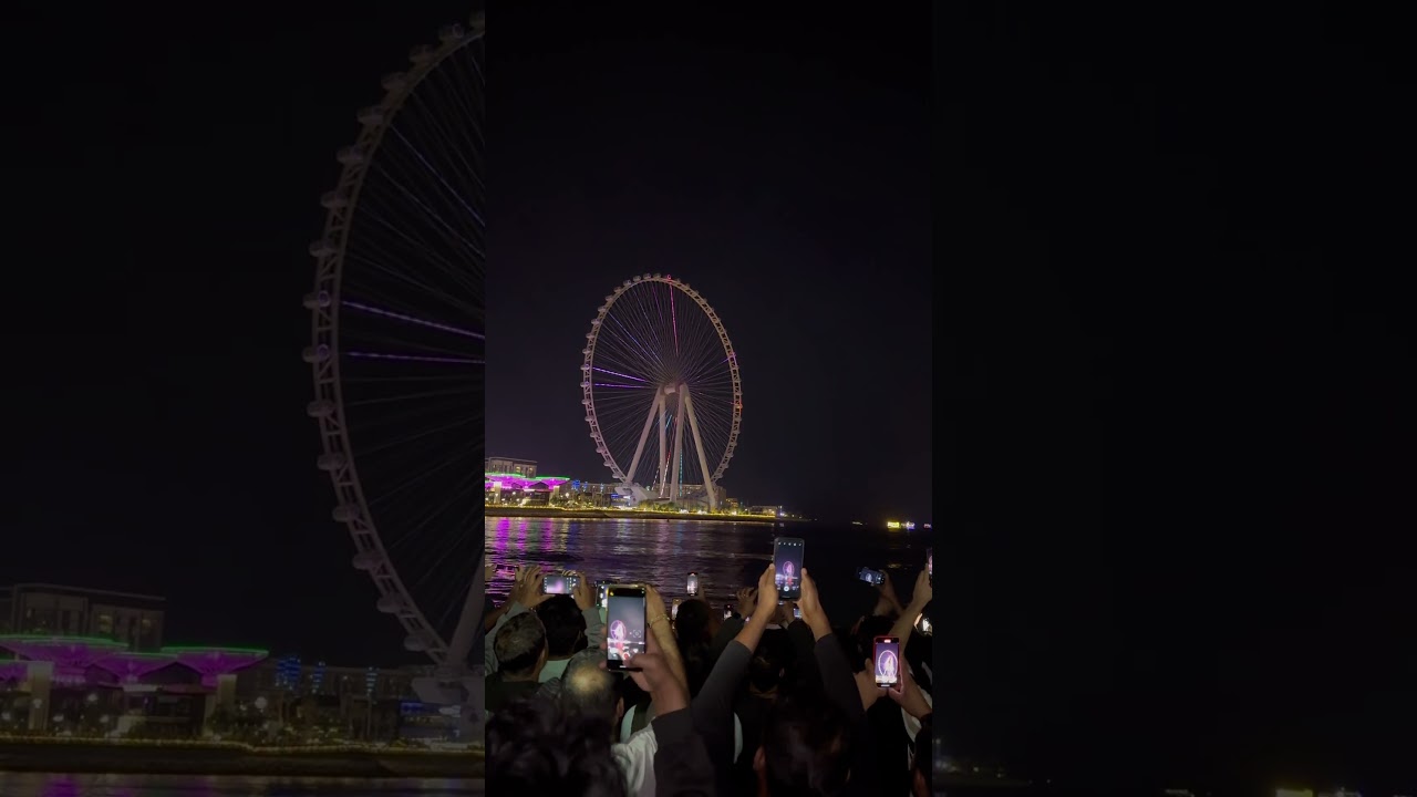 Happy New Year 2024 |Fire show | Dubai Marina| JBR Beach