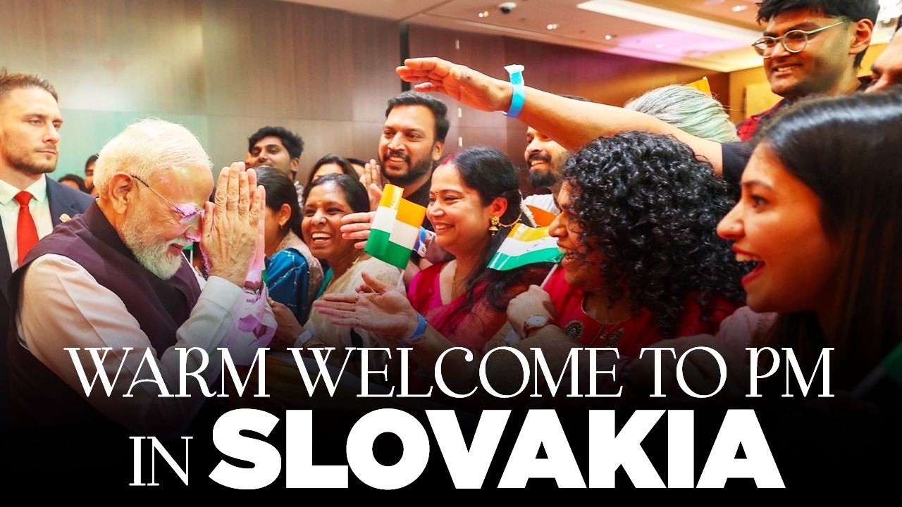 LIVE: PM Modi arrives to a warm welcome in Slovakia