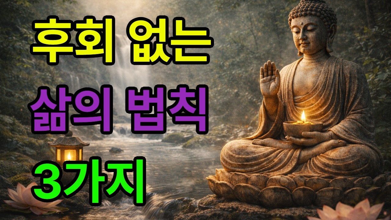 후회없는 삶의 법칙3가지 ㅣ나이 먹고 후회하는 것ㅣ부처님말씀ㅣ인생조언ㅣ인생철학ㅣ자기계발ㅣ시니어