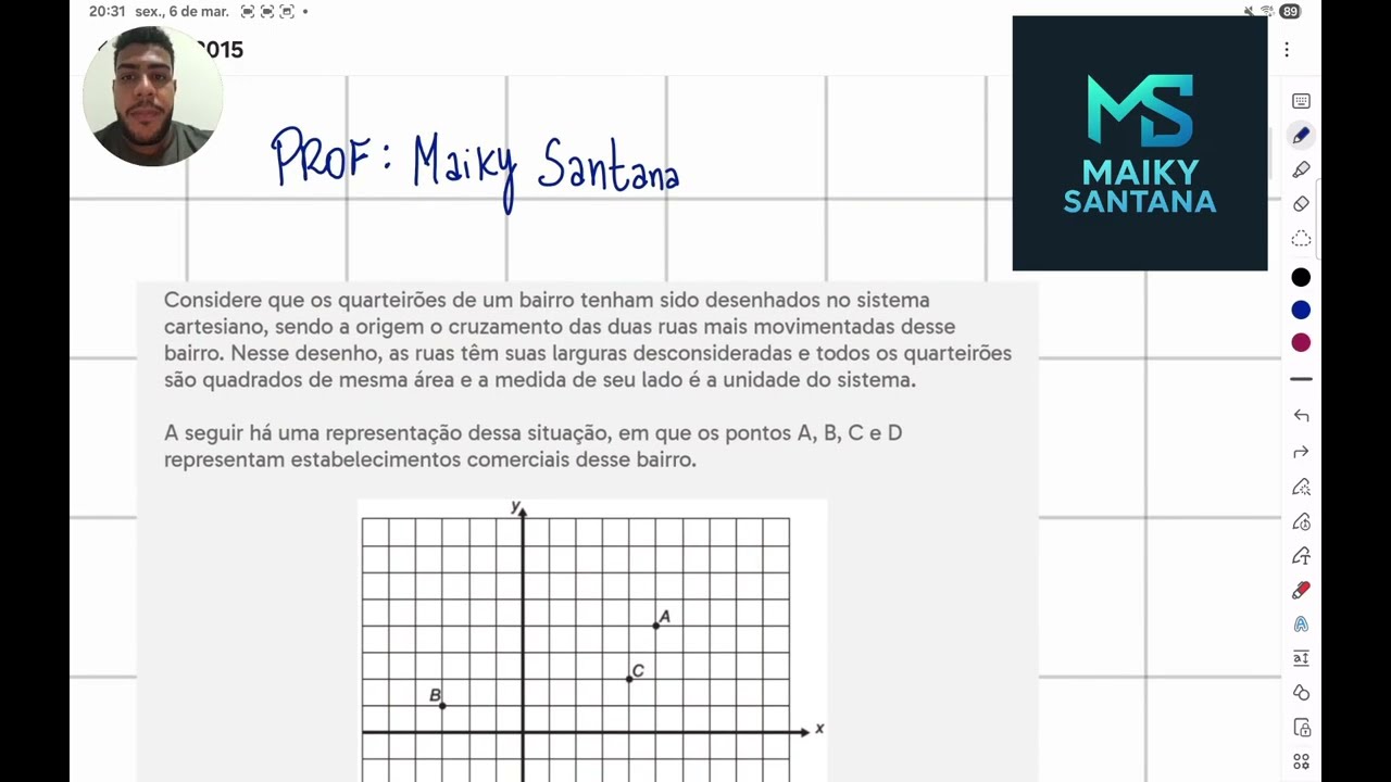 Enem 2015 matemática antena rádio circunferência 