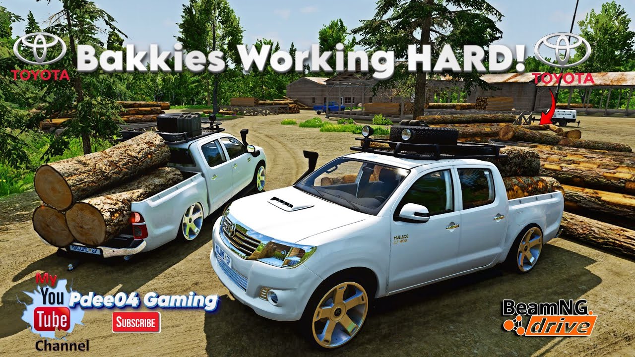 Abusing Toyota Hilux! with HEAVY LOGS 🌲| D4d 2015 [ Legend 45 ] | BeamNG Drive SA #Hilux #Logistics