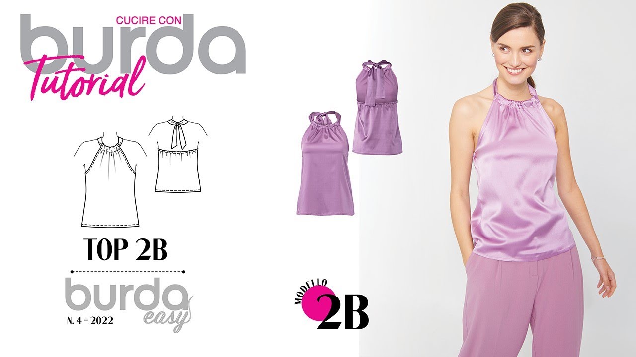 Cucire con Burda: Tutorial Top 2B - Burda Easy 4/2022