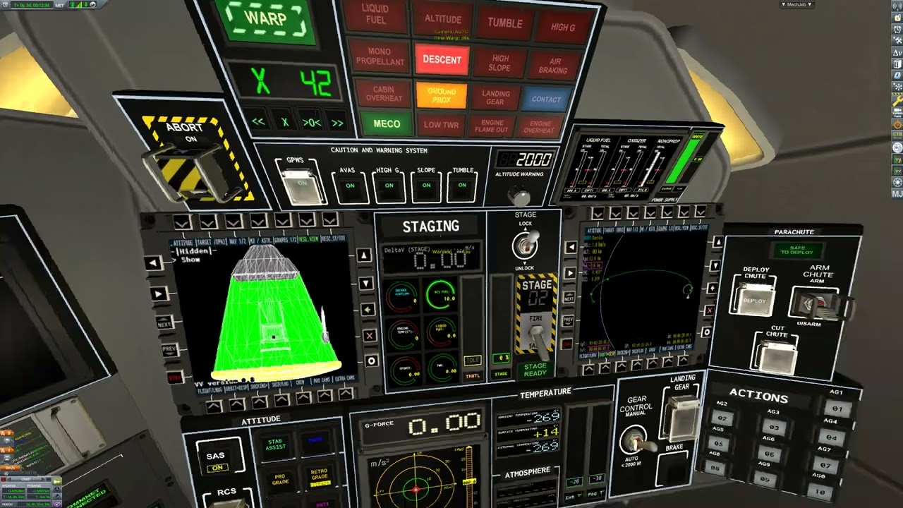 Kerbal Space Program - IVA landing on mun and go back to kerbin