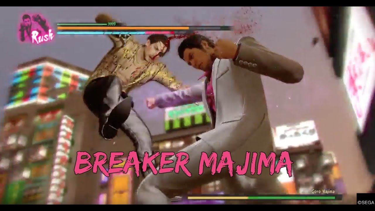 Yakuza Kiwami - Majima everywhere (EX hard) Gamplay (Breaker Majima)