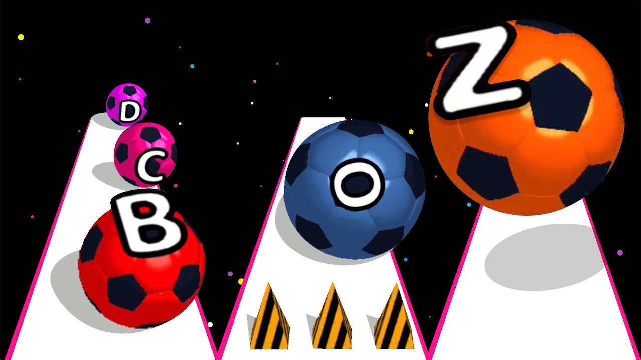 AZ Run: 2048 ABC Runner - Reach All Letters! 'Soccer Ball Run' Best moment!