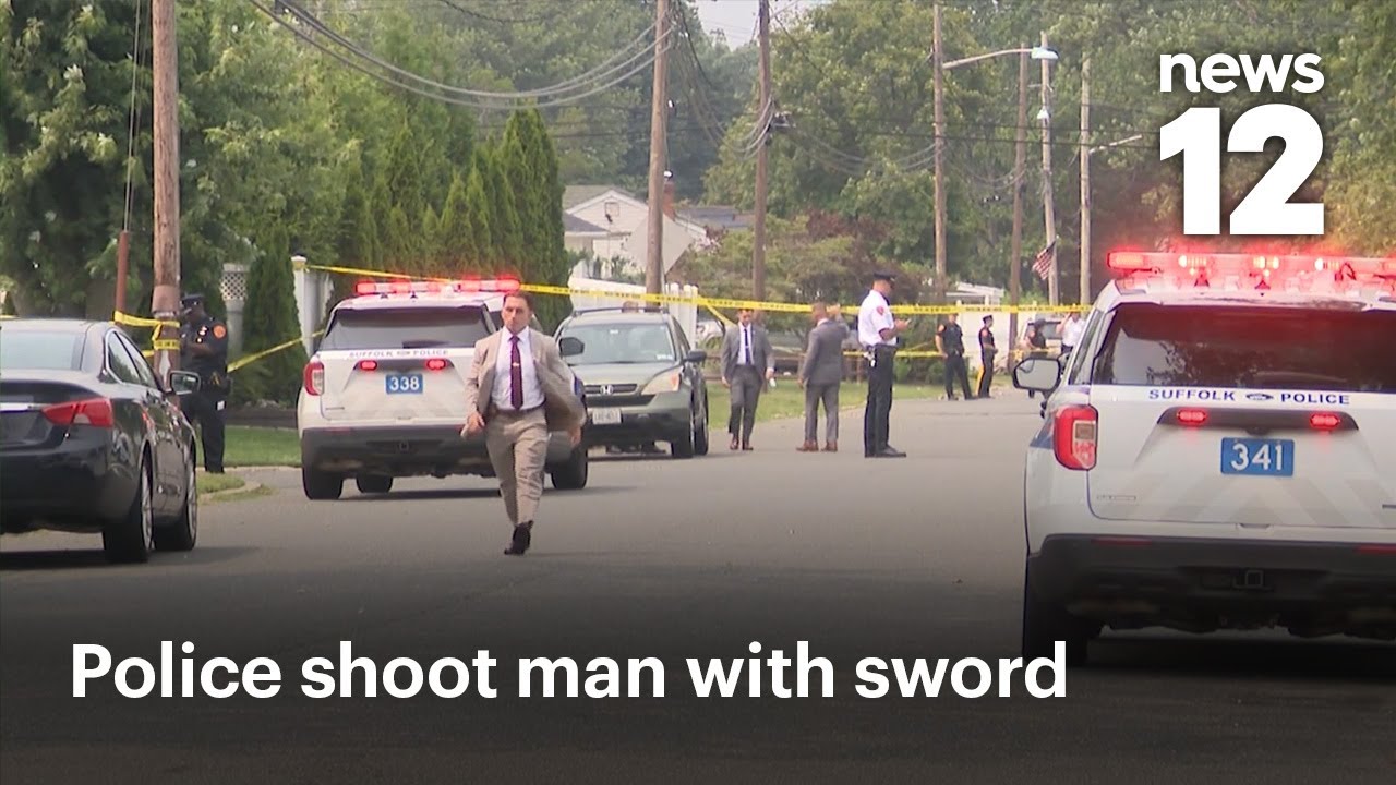 Police shoot man with sword claiming to hold hostages on Long Island, commissioner says | News 12