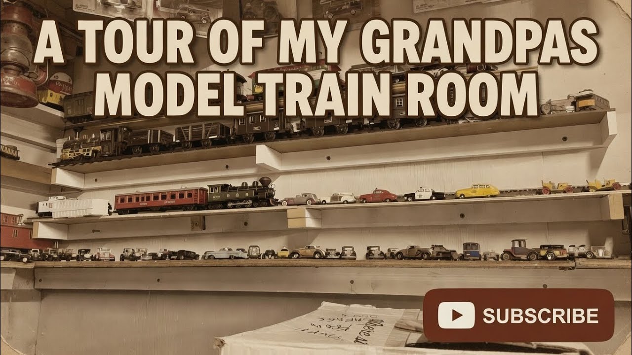 A tour of my grandpas model train room 4k 