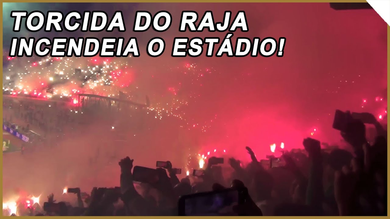 TORCIDA DO RAJA CASABLANCA FAZ FESTA INSANA COM SINALIZADORES!