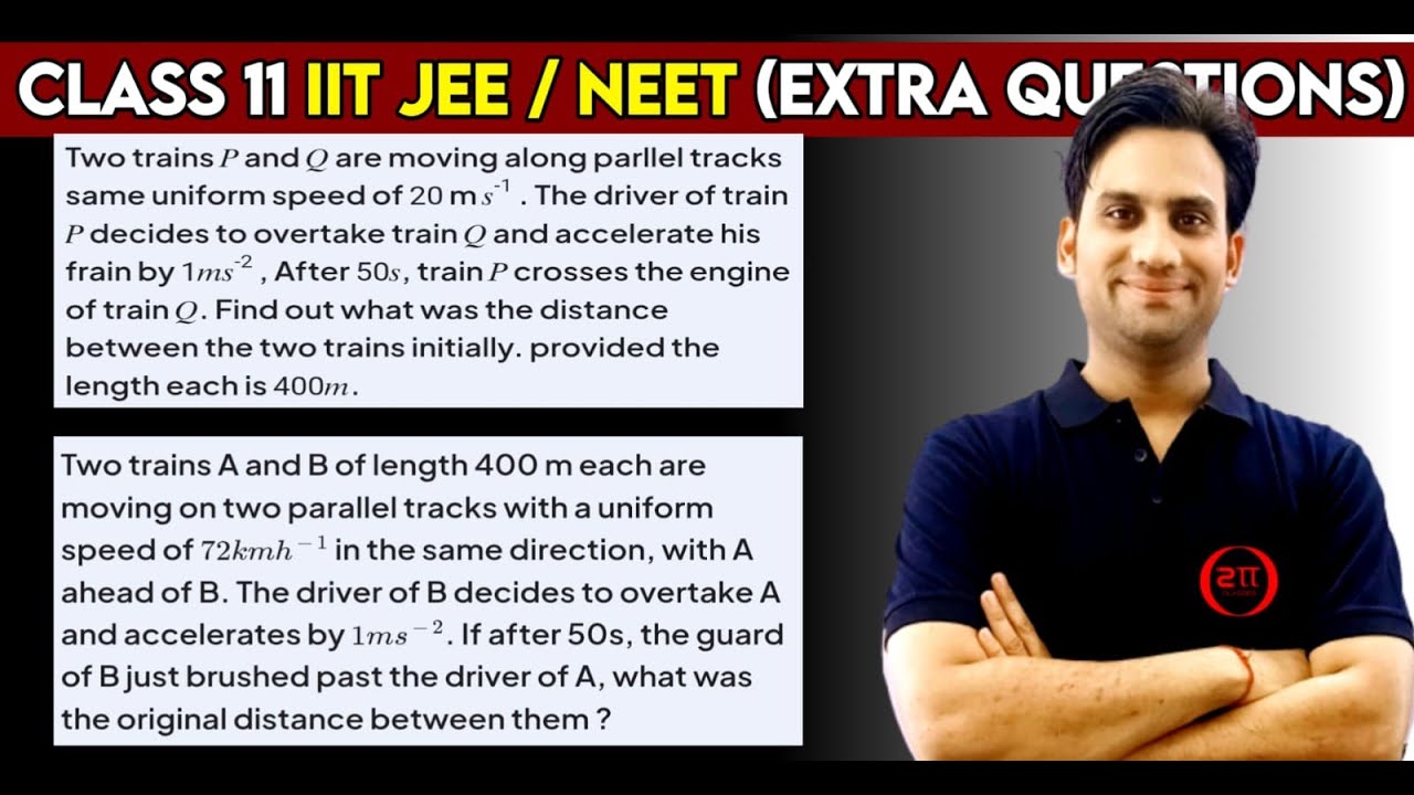 Two trains P and Q are moving along parallel tracks | Two trains A and B of length 400 m each are