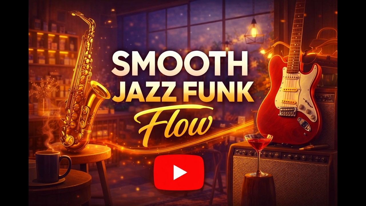 Smooth Jazz Funk Flow 🎷 | Chill Cafe Vibes & Groovy Instrumental Beats (Relax / Study / Work)