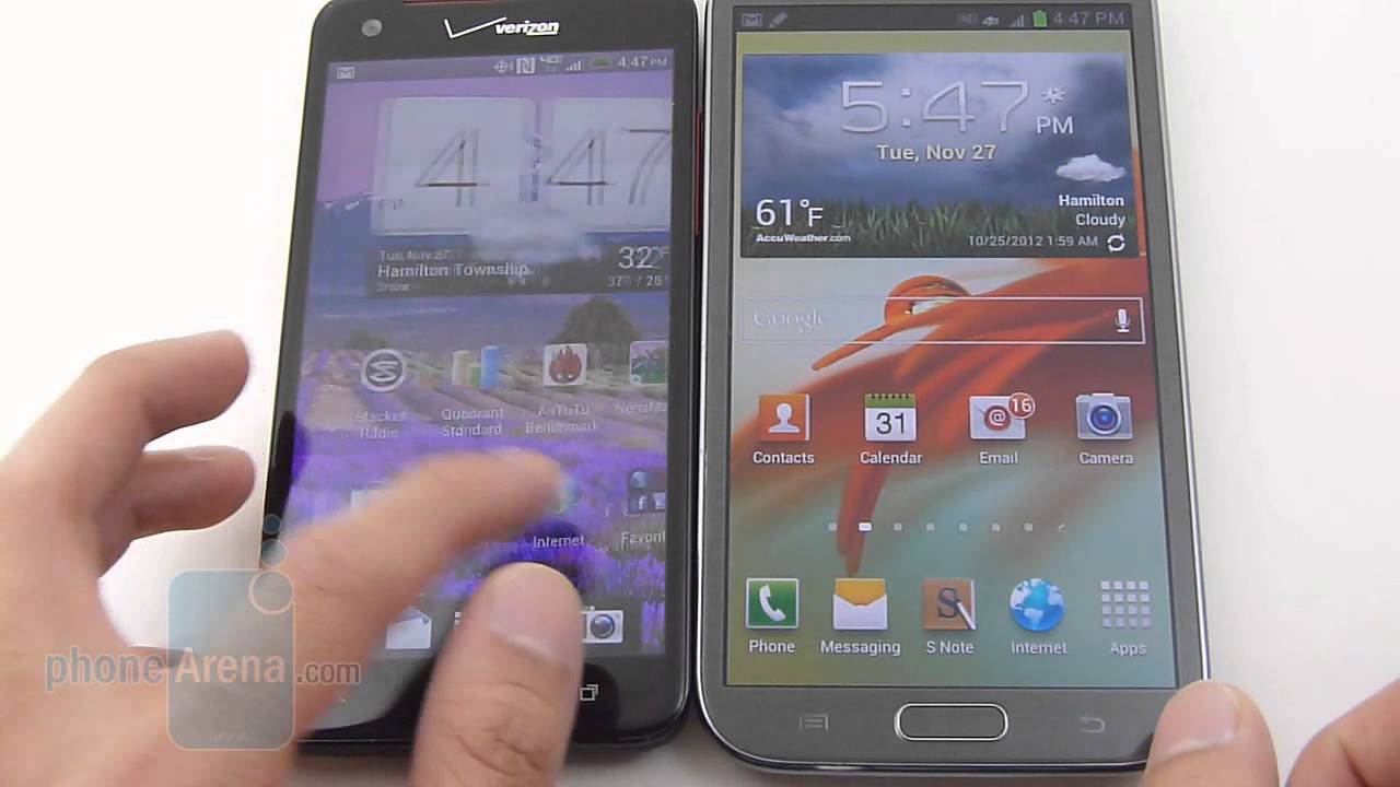 HTC DROID DNA vs Samsung Galaxy Note II
