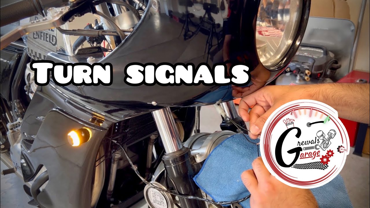Royal Enfield 650 | Turn signal lights #caferacer #caferacerbuild #royalenfield650
