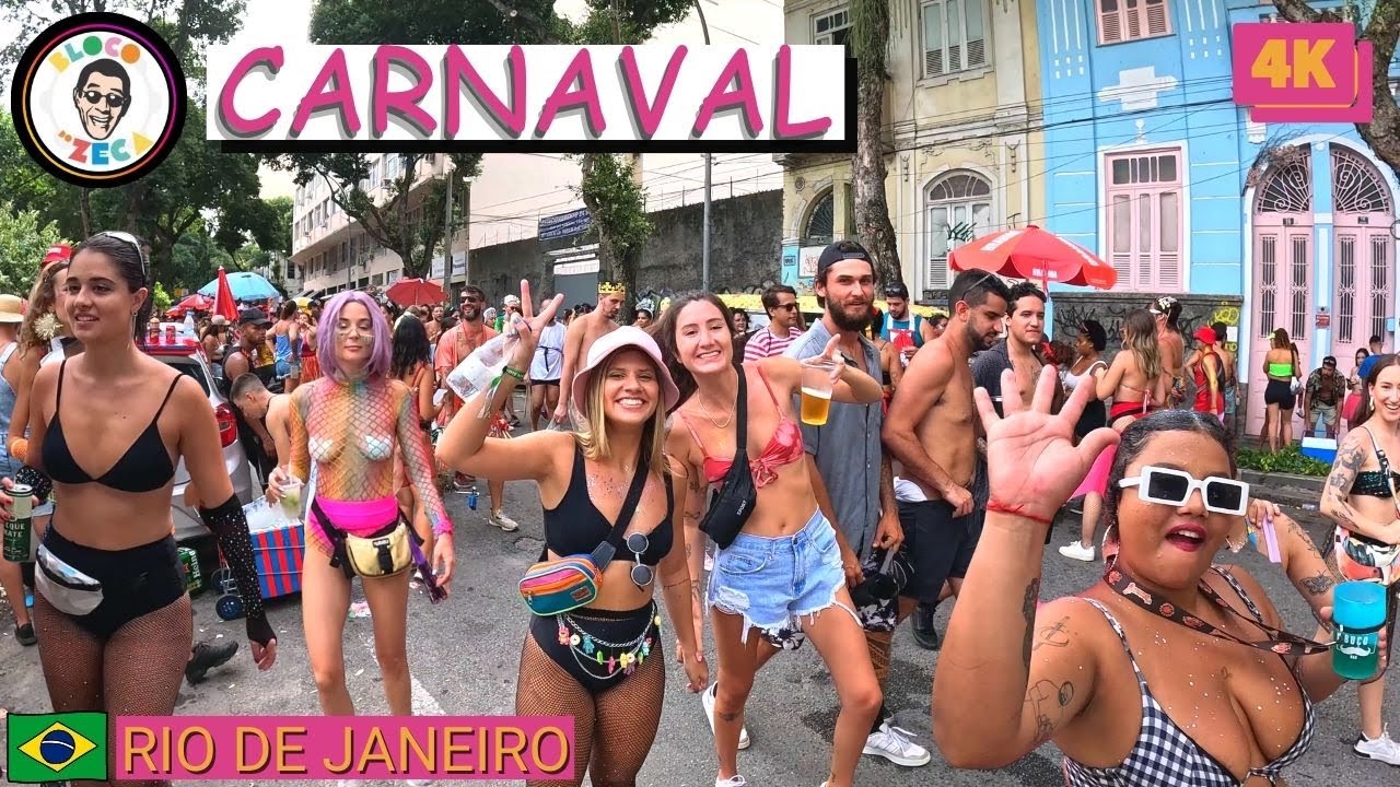 🇧🇷 Carnaval Rio De Janeiro Bloco Party | BLOCO DO ZECA | Brazil Street Party 4K