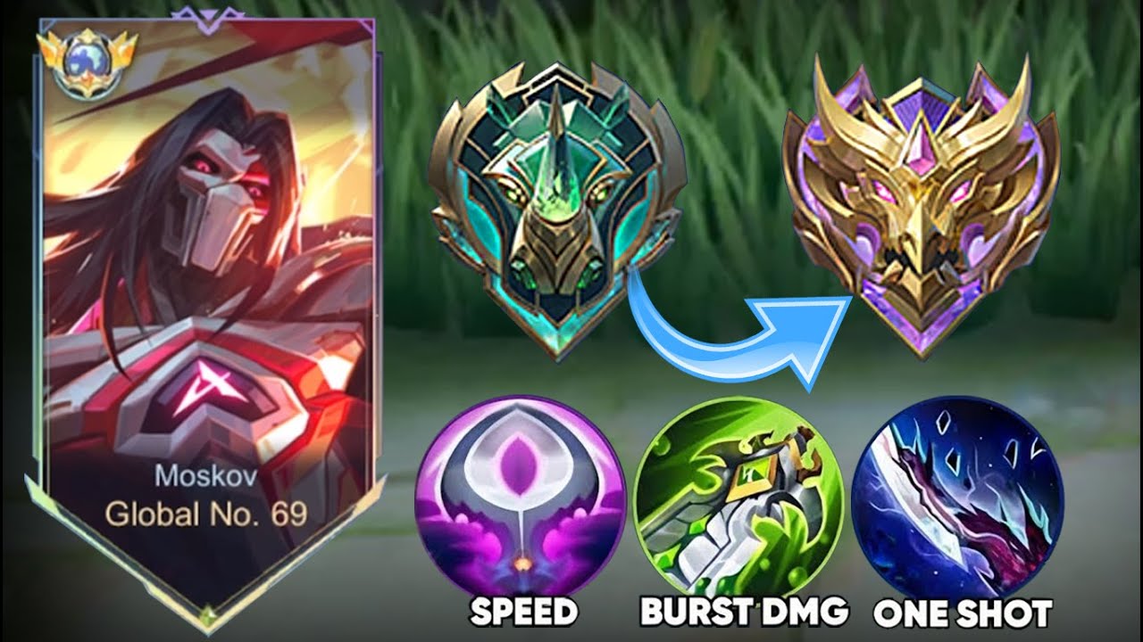 MOSKOV BEST BUILD AND EMBLEM FOR SEASON 31! REACH MYTHICAL FAST IN SOLO RANKED GAME!