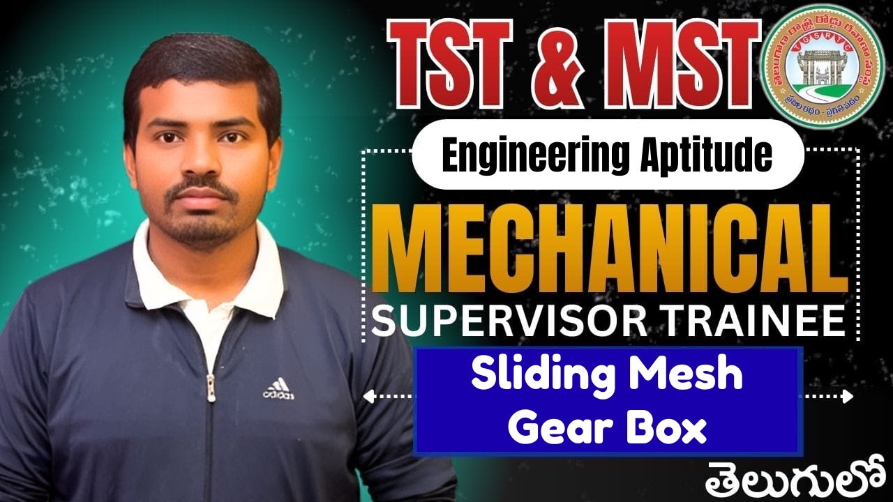 Engineering Aptitude for TGSRTC Mechanical Supervisory Trainee:Working of Sliding Mesh Gear Box |MST